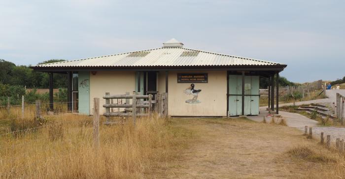 A photo of the visitor centre at Dawlish Warren