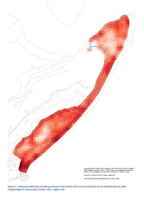 Figure 1, page 13, Monitoring of vegetation change at Dawlish Warren 2019