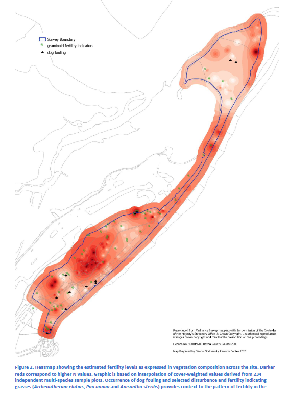 Figure 2, page 14, Monitoring of vegetation change at Dawlish Warren 2019
