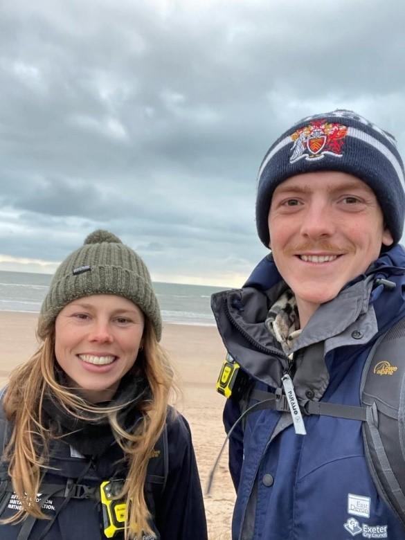 A photo of Imo and Ben, Wildlife Wardens