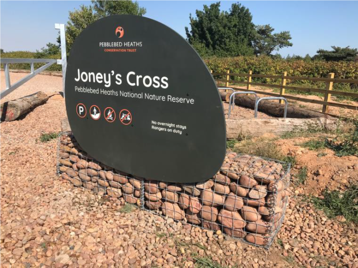 a photo of the entrance sign at Joneys Cross