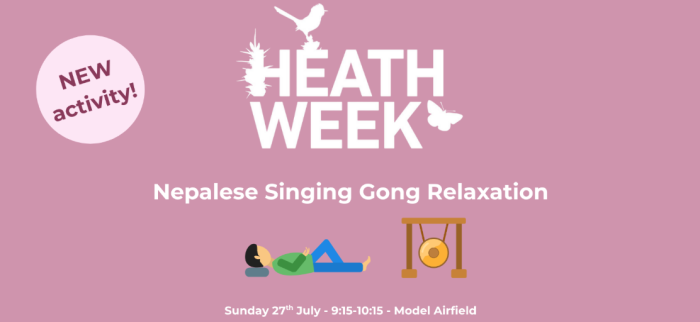 Heathweek Nepalese singing gong relaxation illustration