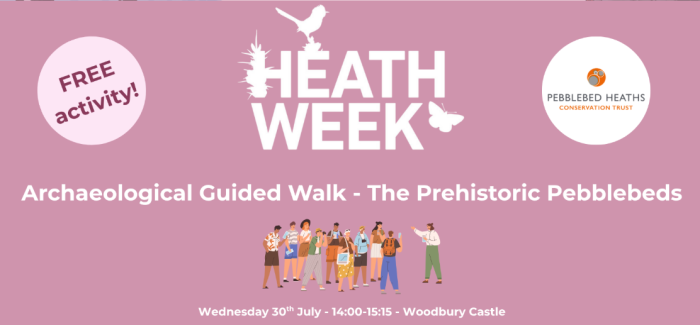 Heathweek Prehistoric Pebblebeds walk illustration