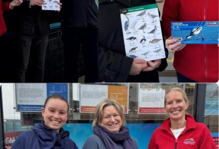 A photograph of the 3 winners of the "Let Birds Be" competition